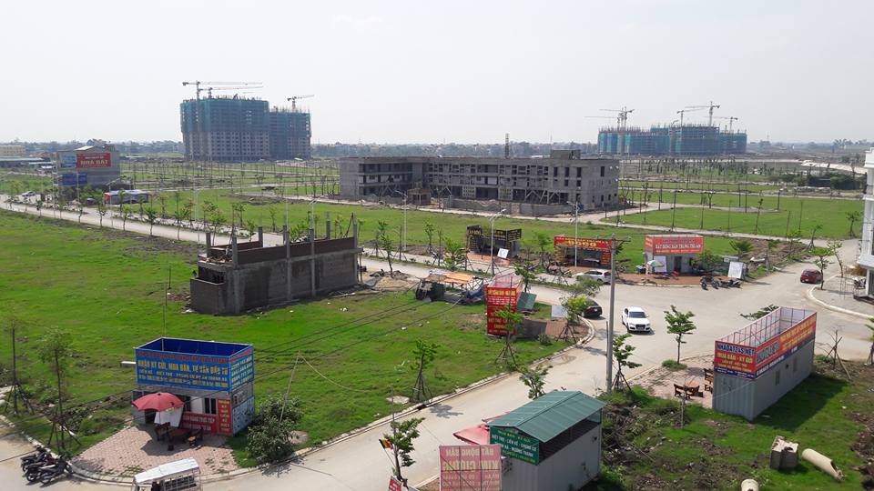 hình ảnh hạ tầng khu đô thị Thanh Hà tháng 4-2017