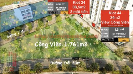 Bán kiot khu đô thị Thanh Hà lô góc 3 mặt tiền, công viên 1.761m2 siêu rộng, thuận tiện kinh doanh, giá chỉ từ 1,5 TỶ.