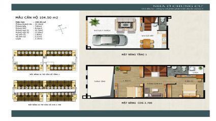 Thiết kế căn hộ 104.50 m2 chung cư Thanh Hà Mường Thanh
