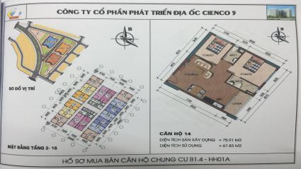 Bán chung cư B1.4 HH01A dự án Thanh Hà Cienco5 - căn đẹp giá tốt