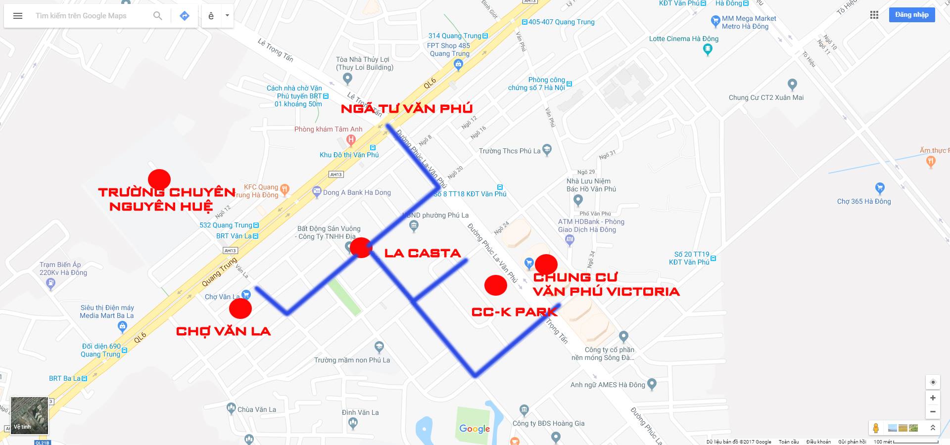Cho thuê nhà liền kề Văn Phú kinh doanh tốt