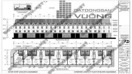 Sơ đồ ghép khối Block 23, Block 24, Block 30, Block 32 liền kề La Casta Văn Phú - liền kề Văn Phú HiBrand - khu đô thị Văn Phú