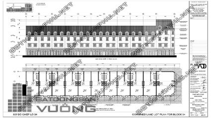 Sơ đồ ghép khối Block 34 liền kề La Casta Văn Phú - liền kề Văn Phú HiBrand - khu đô thị Văn Phú