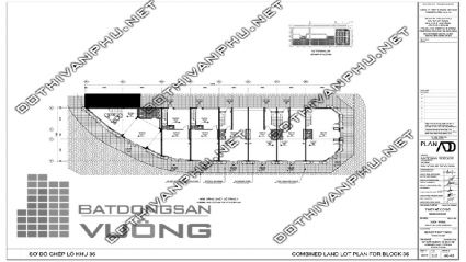 Sơ đồ ghép khối Block 36 liền kề La Casta Văn Phú - liền kề Văn Phú HiBrand - khu đô thị Văn Phú