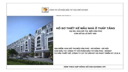 Mẫu thiết kế nhà 4 tầng liền kề V5 V6 Văn Phú - Nhà phố thương mại The Victoria Văn Phú